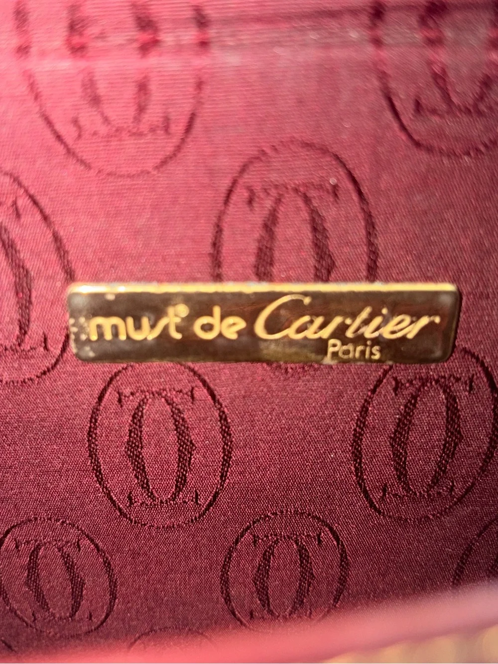 EUC Cartier Bordeaux Burgundy Leather Large Envelope Clutch ♥️🌹 Classic Luxury